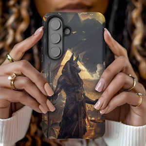 Anubis Galaxy Case Egyptian God Ancient Egypt Mythology for Samsung S25 S24 S23 S22 S21 S20 S10 Ultra Plus FE