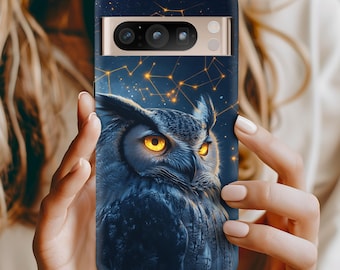 Cosmic Owl Pixel Case Constellation Stars Galaxy Space für Google Pixel 9 8 7 6 5 4 3 2 1 Pro XL A-Serie