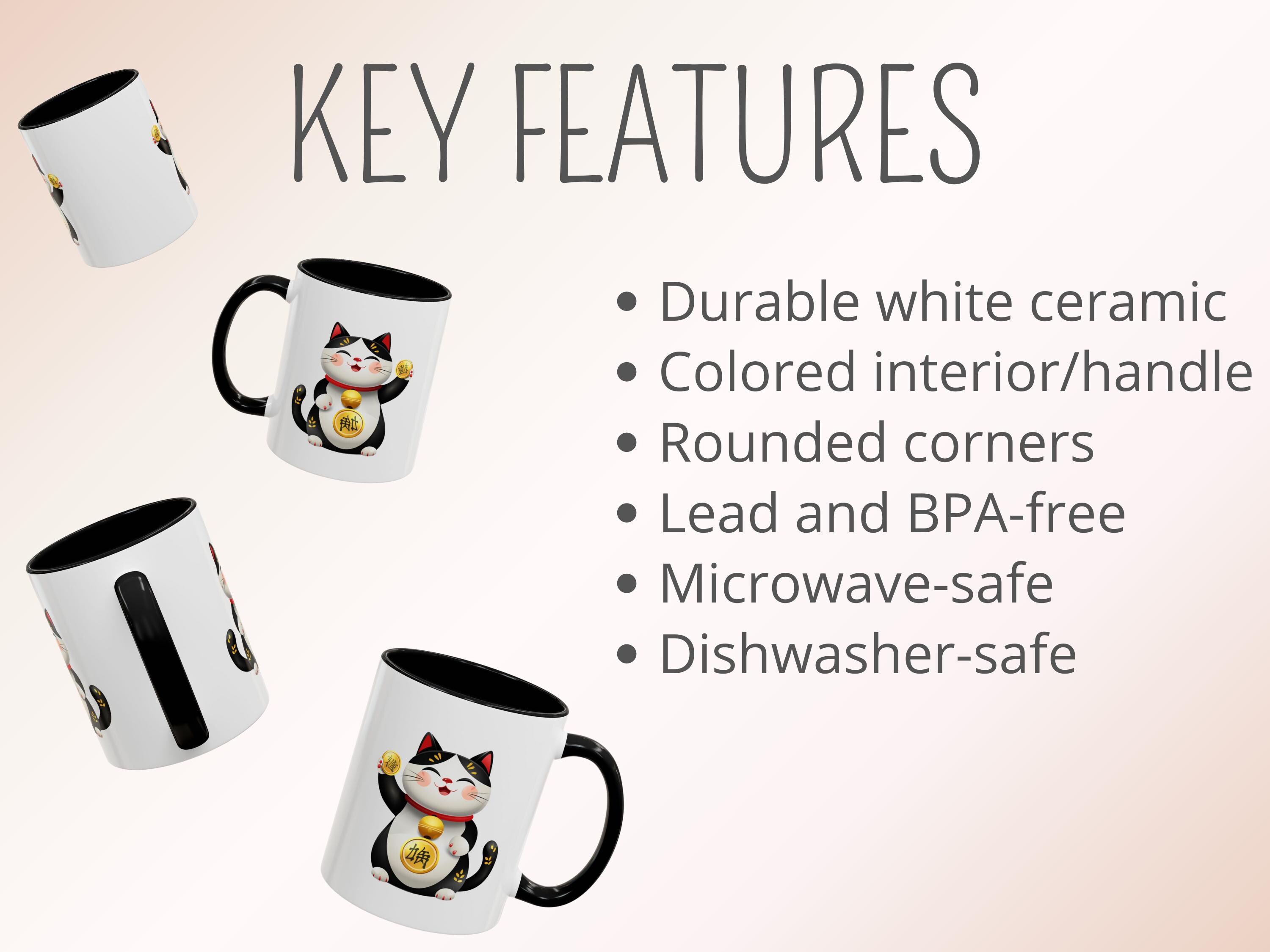 Lucky Cat Mug | Maneki Neko Coffee Cup | Japanese Fortune Cat