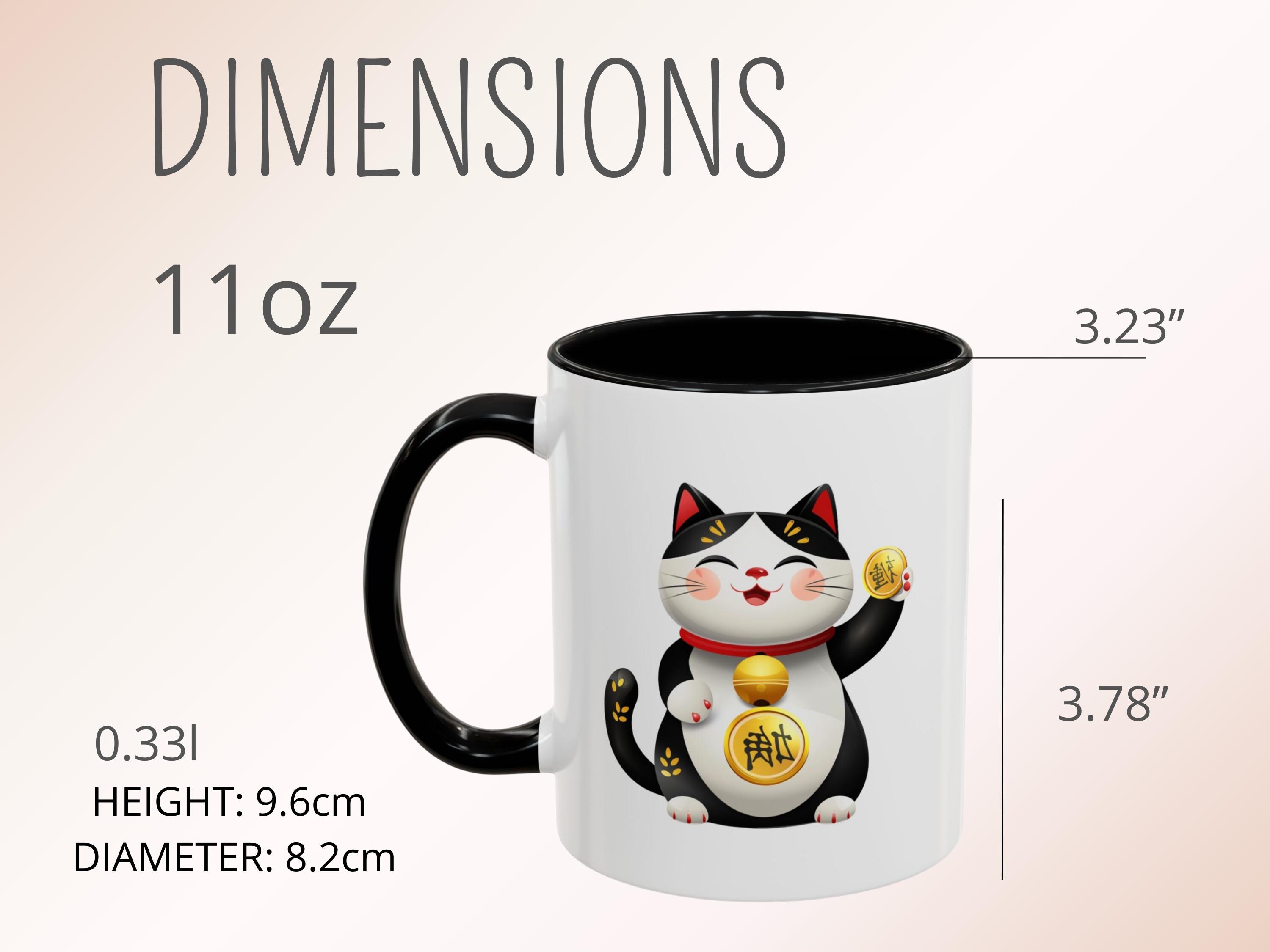Lucky Cat Mug | Maneki Neko Coffee Cup | Japanese Fortune