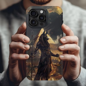 Anubis iPhone Case Egyptian God Ancient Egypt Mythology for iPhone 16 15 14 13 12 11 X 8 Pro Max Plus Mini XR XS