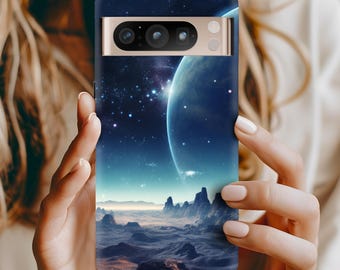 Handyhülle Alien Planet Pixel Galaxie Space Galaxy Sci-Fi Landschaft für Google Pixel 9 8 7 6 5 Pro XL
