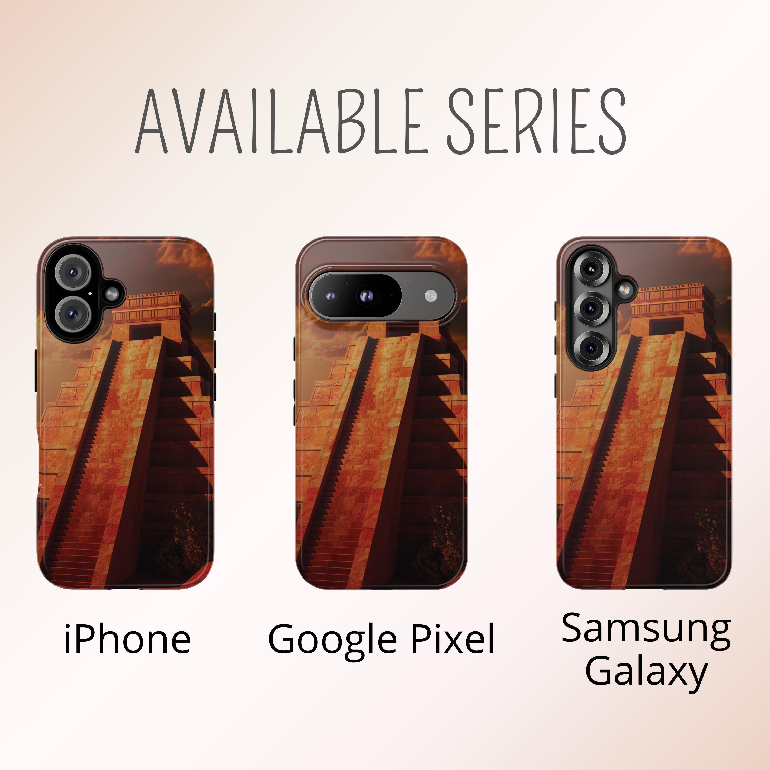 Mayan Pyramid iPhone Case, Ancient Sunset Temple Design, Mesoamerican ...