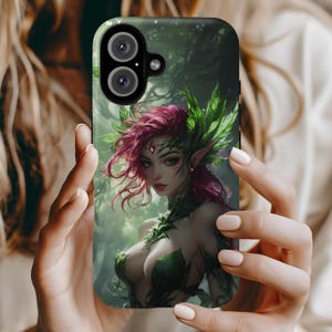 Forest Fairy iPhone Case Nature Spirit Fantasy Art for iPhone 16 15 14 13 12 11 X 8 Pro Max Plus Mini XR XS