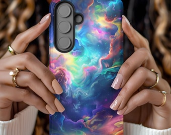 Rainbow Nebula Galaxy Case Cosmic Galaxy Art for Samsung S25 S24 S23 S22 S21 S20 S10 Ultra Plus FE