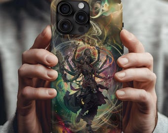 Funda para iPhone Kali Danza Cósmica, arte de la diosa hindú, para iPhone 17, 16, 15, 14, 13, 12, 11, X, 8 Pro Max Plus, Mini XR