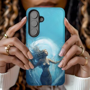 Aquarius Water Bearer Galaxy Case Zodiac Art for Samsung S25 S24 S23 S22 S21 S20 S10 Ultra Plus FE