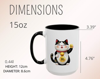 Lucky Cat Mug | Maneki Neko Coffee Cup | Japanese Fortune Cat