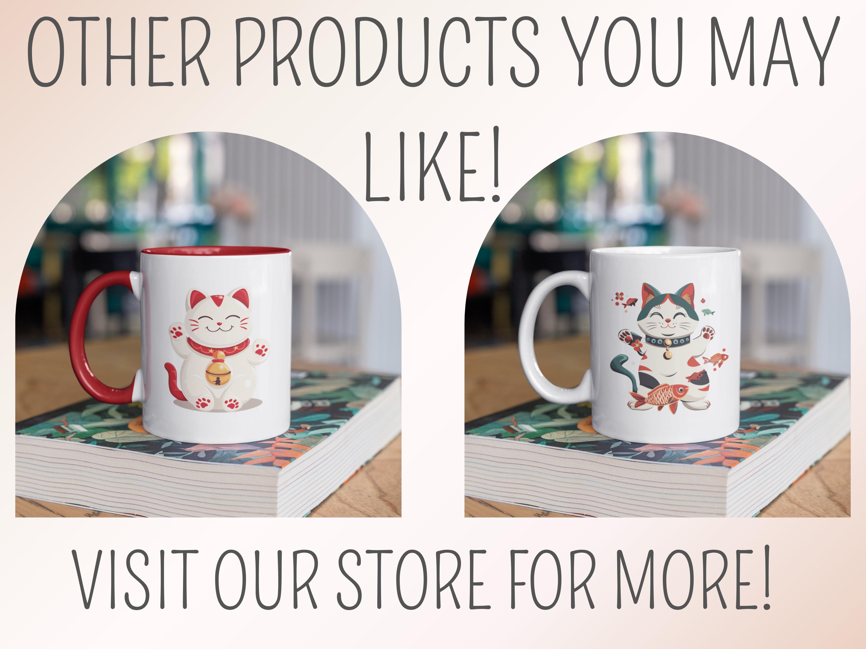 Lucky Cat Mug | Maneki Neko Coffee Cup | Japanese Fortune Cat