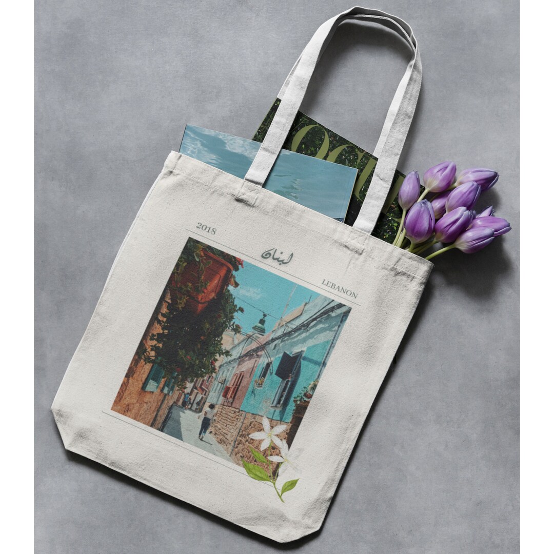 Lebanon Cotton Tote Bag Lebanon Travel Tote Lebanon Bag Etsy Australia