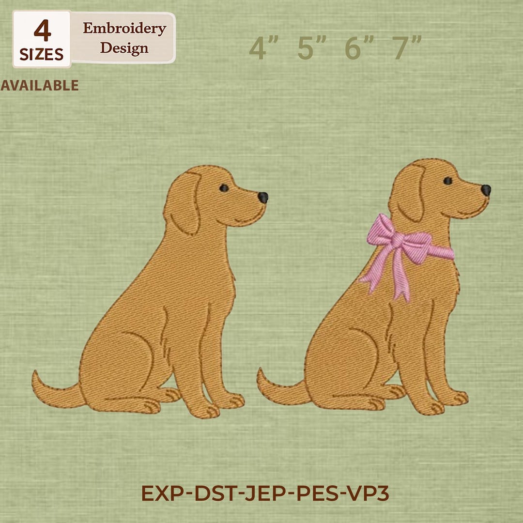 Lab Machine Embroidery Design Labrador Machine Embroidery Pattern - Versatile Digital Design for ...
