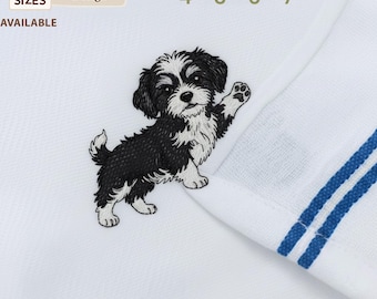 Perro Shih Tzu - Toalla de cocina Dog Mama, diseño de bordado a máquina para mascotas, animales, niños, proyecto ITH (Simplemente en el aro)