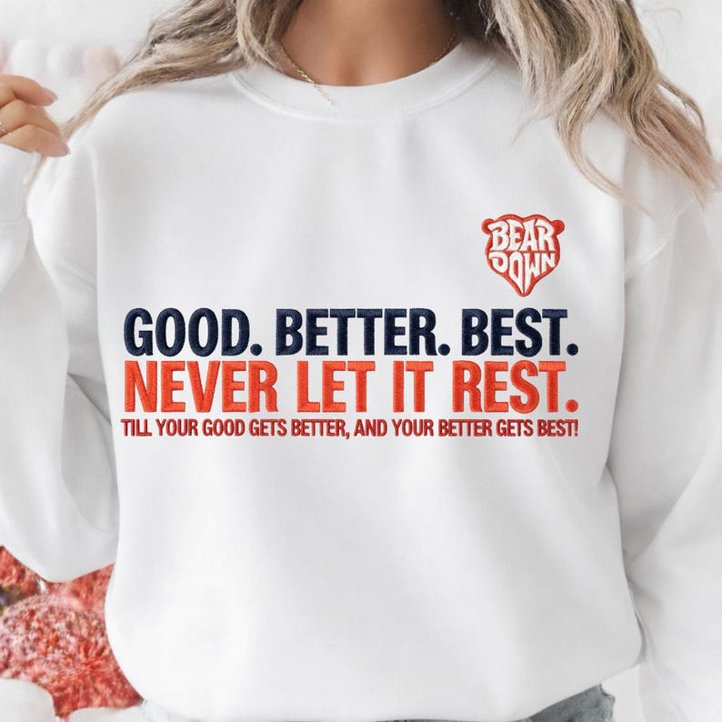 Chicago Football Embroidery Design, Good Better Best Sports Stitch File ...