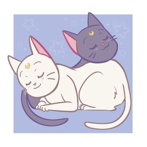 Luna Artemis Sailor Moon 5x5 Holographic Mini Print