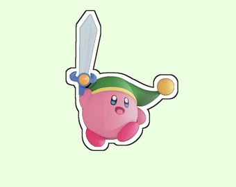 Sword Kirby 3D Art Sticker 2.5"