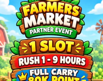 FARMERS MARKET Partners Monopoly GO Event Rush 1 Slot - Full Carry 80K Point Goedkoopste