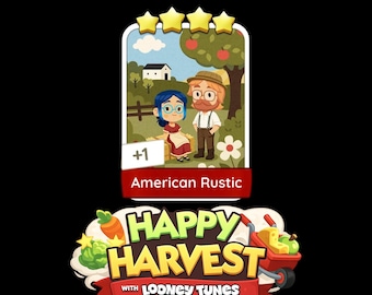 Amerikaanse rustieke Monopoly_Go 4 sterren stickers - Happy Harvest album