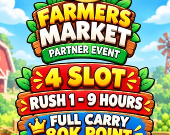 FARMERS MARKET Partners Event Monopoly GO Rush 4 Slots - Full Carry 80K Points Goedkoopste