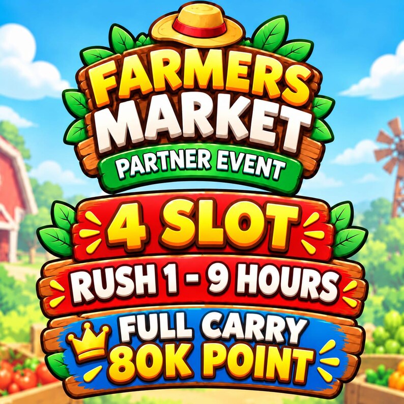 FARMERS MARKET Partners Event Monopoly GO Rush 4 Slot - Full Carry 80K Point Cheapest image 1
