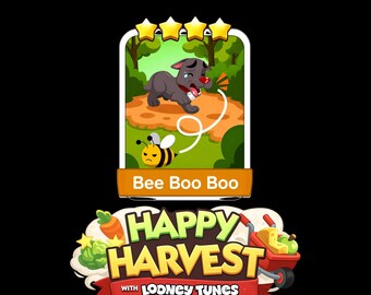 Bee Boo Boo Monopoly_Go 4-sterrenstickers - Happy Harvest-album
