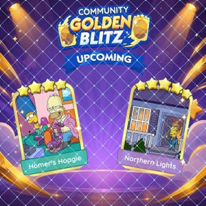 Evento Golden Blitz "Luces del Norte + Sándwich de Homer" Pegatinas de Monopoly_Go Pegatinas de 5 y 4 estrellas