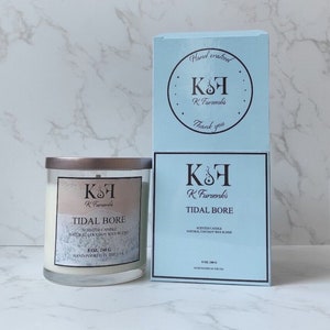 Tidal Bore Scented Candle: Hand-Poured Cocosoy Wax, 8 oz