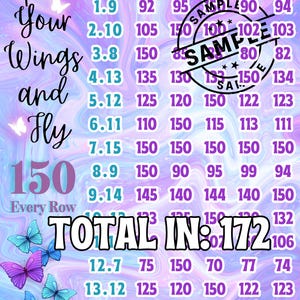 150 In Every Row With Profit Bingo Board Graphic, PYP Pick Your Prize Butterflies Themed, Regular 15 Line Game