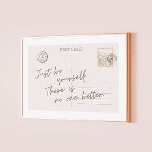 Just Be Yourself There Is No One Better Taylor Poster Postkarte Lyrik Druck Subtiles Büro Dekor Zitat Home Raum Niedliche Ästhetik