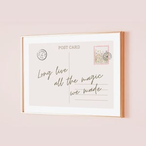 Vive la magie que nous avons faite Taylor Poster carte postale impression lyrique citation esthétique subtile décoration de bureau maison chambre art mural preppy mignonne chambre