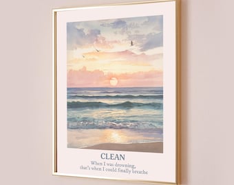Clean Taylor Poster Inspired Quote Lyric Print Subtle Office Decor Home Room Wall Art Bedroom Aesthetic Digital Printable Preppy Y2K Artwork