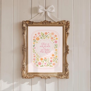 This Is Our Place We Make The Rules Taylor Poster Quote Lyric Print Subtle Office Decor Home Room Wall Art Floral Printable Digital Download