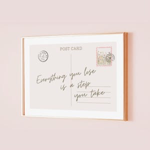 Alles, was du verlierst, ist ein Schritt, den du nimmst Taylor-Postkarte-Postkarten-Lyrik-Druck Sie sind auf Ihrem eigenen Kindbüro-Dekor-Zitat-Hauptraum