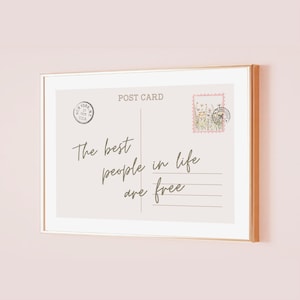 Poster de Taylor Les meilleures personnes dans la vie sont libres Carte postale inspirée de l'impression de paroles de paroles subtile décoration de bureau Citation esthétique pour la maison