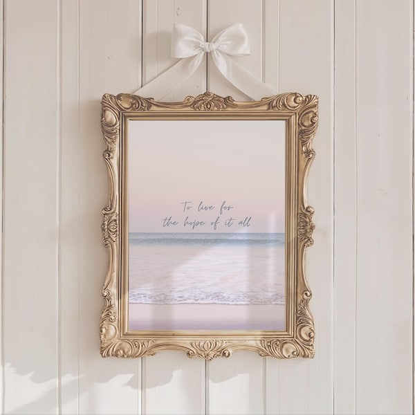 To Live For The Hope Of It All Taylor Poster Quote Lyric Print Subtle Office Decor Home Room August Digital Printable Preppy Bedroom Artwork