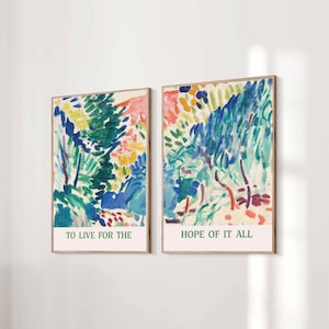 Set of 2 To Live For The Hope If It All Taylor Poster inspired Lyric Print Subtle Office Decor August Quote Home Room Aesthetic Dorm Bedroom