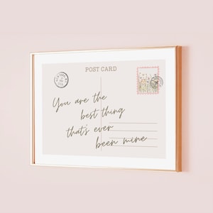 Sei la cosa migliore che sia mai stata mia, poster di Taylor, cartolina, stampa lirica, citazione ispirata, decorazione per ufficio sottile, casa, stanza