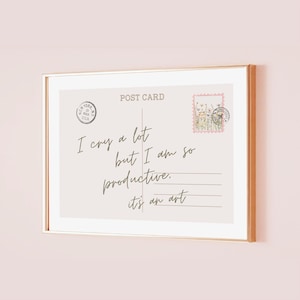 I Cry A Lot But I Am So Produktive Taylor Poster Postkarte Lyrik Druck Inspiriert Subtiles Büro Dekor Zitat Home Zimmer Kunstwerk