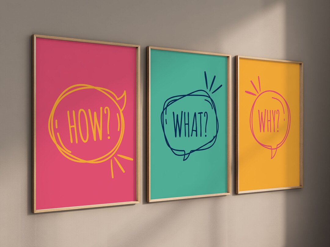 Funny Questions Poster DIGITAL DOWNLOAD Digital Art What Etsy