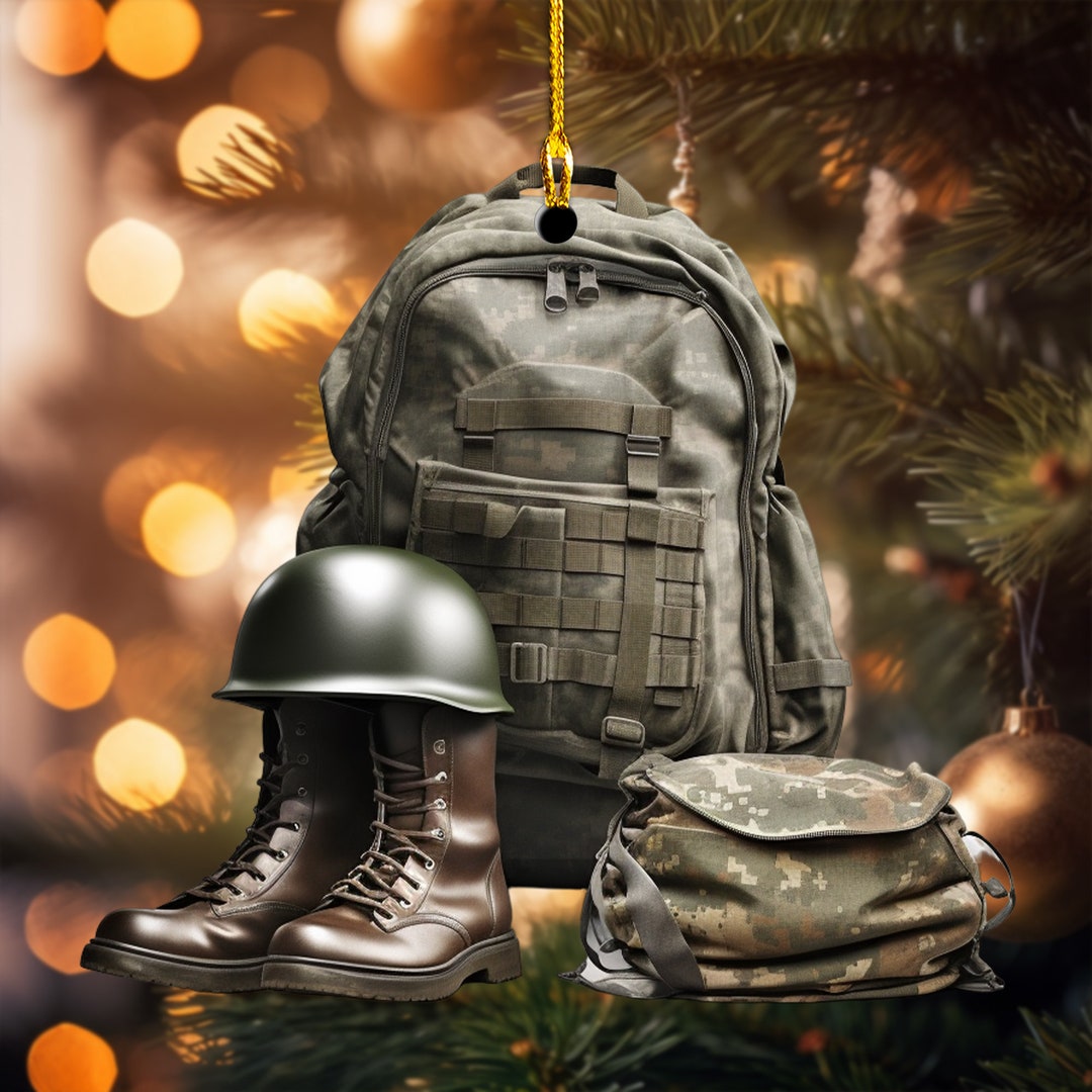 Military Uniform Boots and Helmet V2 Ornament Christmas Etsy