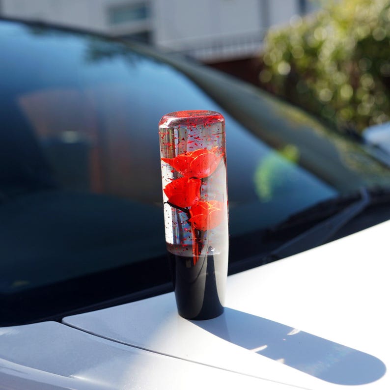Shift Knob - Sparkling Roses (Red) - Happy Endings - Automotive & Lifestyle Brand