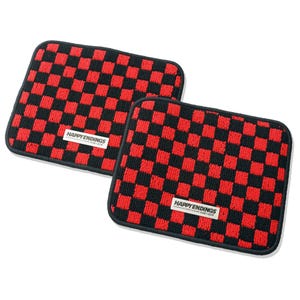 Floor Mats - Rear Seats Checkerboard (Red)