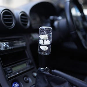 Shift Knob - Sparkling Roses (White) - Happy Endings - Automotive & Lifestyle Brand