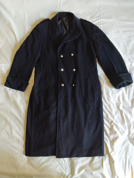 Rare long coat in pure virgin wool from the French