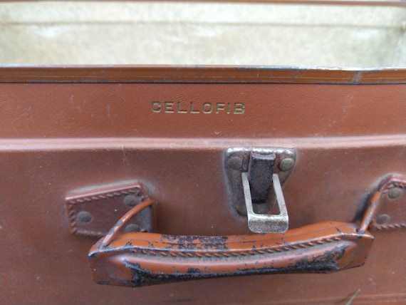 Valise De Voyage Vintage Années 60 - Coque Rigide Bleue, Ronde, Sans Roues, Fabriquée Aux USA