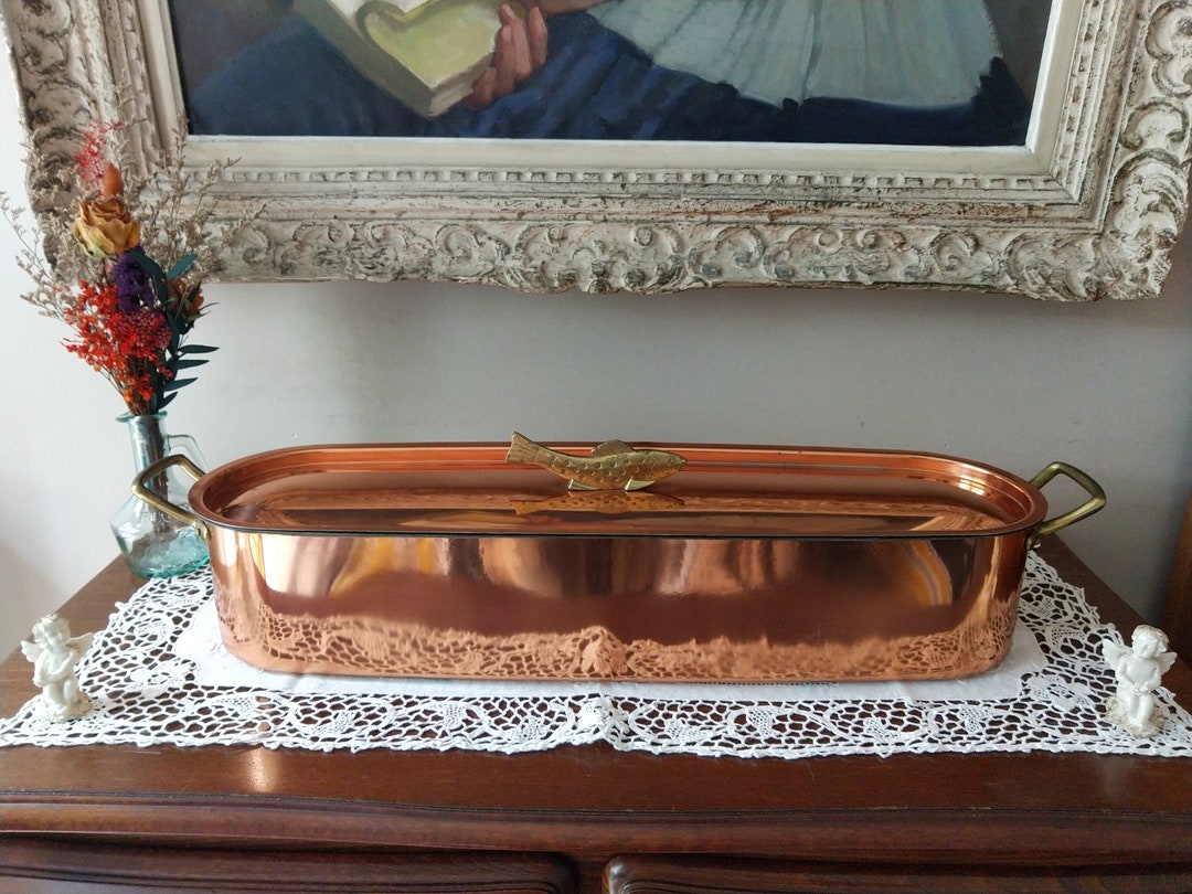 Large Professional Solid Copper Fish Kettle Tin Plated Etsy