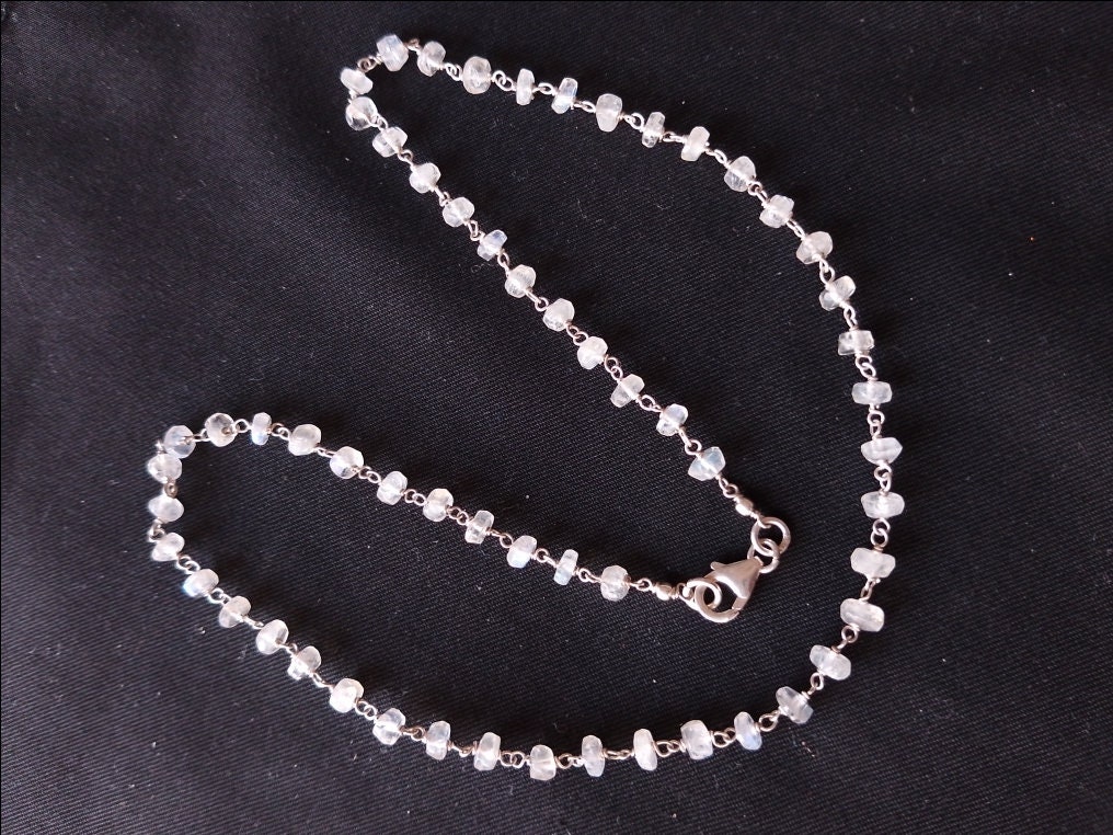 •TEND• rainbow moonstone + laurel coin + mixed metal necklace (26