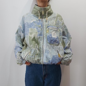 Luhta Vintage Full-Zip Unisex Sportjacke, Blauer Blazer