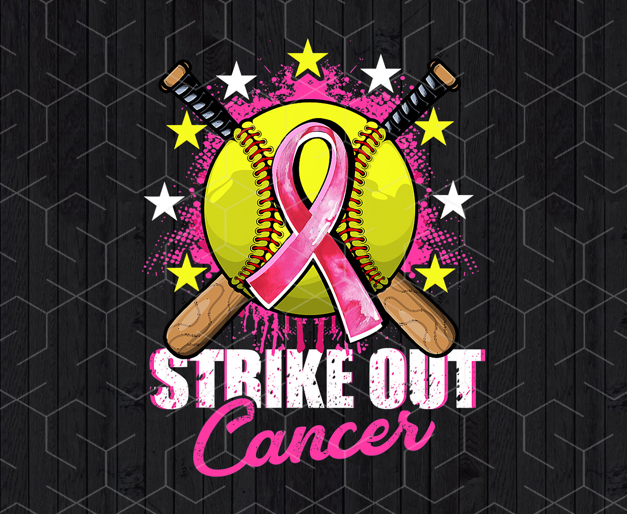 Breast Cancer Png, Strike Out Breast Cancer Png, Pink Ribbon Softball Png,  Baseball Breast Cancer Png, Breast Cancer Sublimation Files