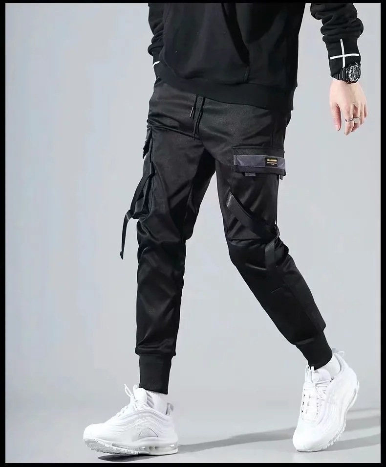 Ribbons Harem Joggers Men Cargo Pants Streetwear 2022 Hip Hop Casual  Pockets Track Pants Male Harajuku Fashion Trousers at Rs 27.99, Men Jogger  Pant