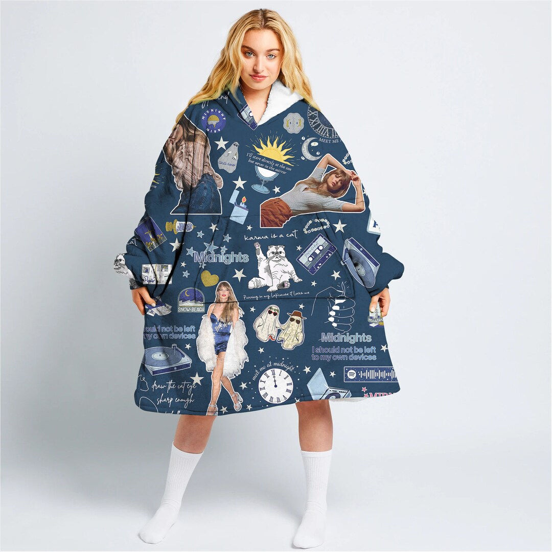 Taylor Swift Blanket Hoodie Swiftmas Swiftie Wearable Etsy